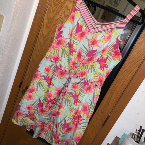 Merona Floral/Striped Dress XXL - Picture 2 of 3